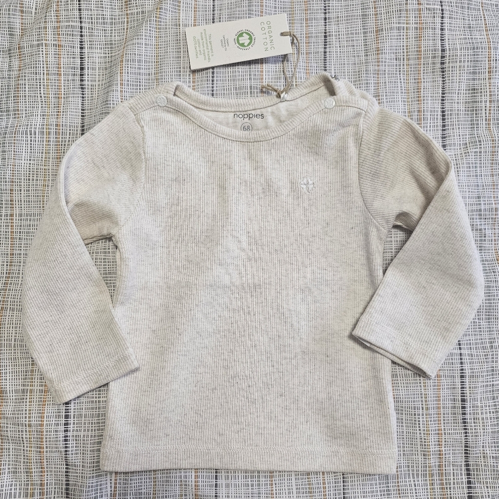 Noppies Organic Cotton Baby Top in Cream